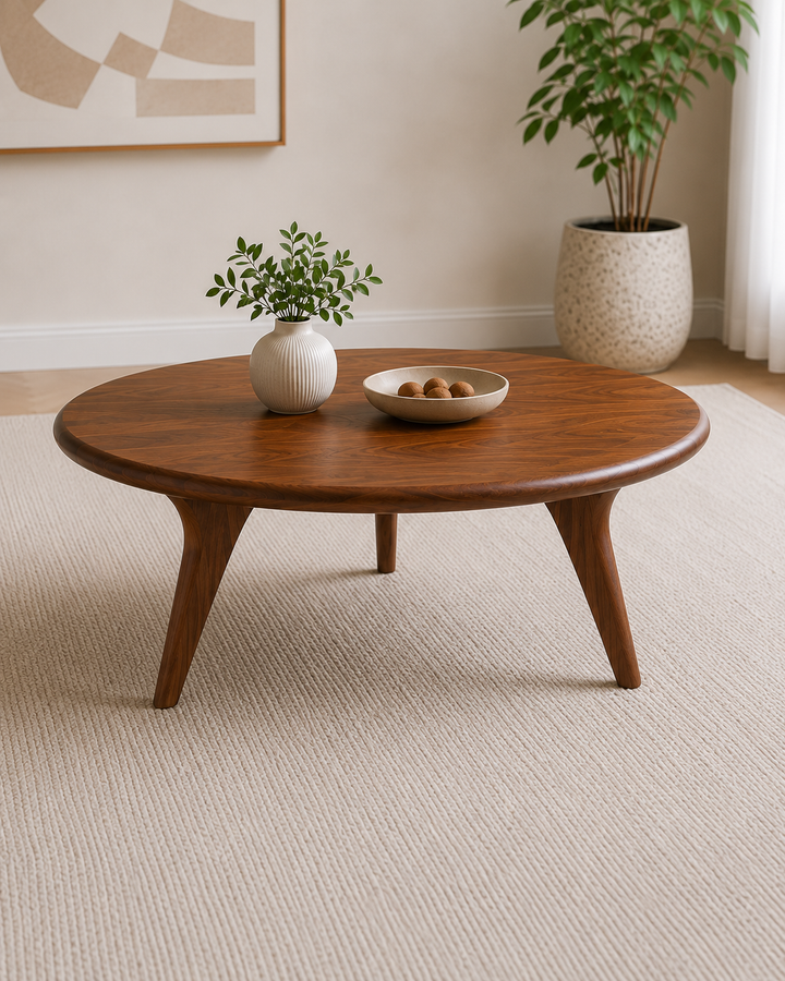 Solis Round Solid Wood Coffee Table
