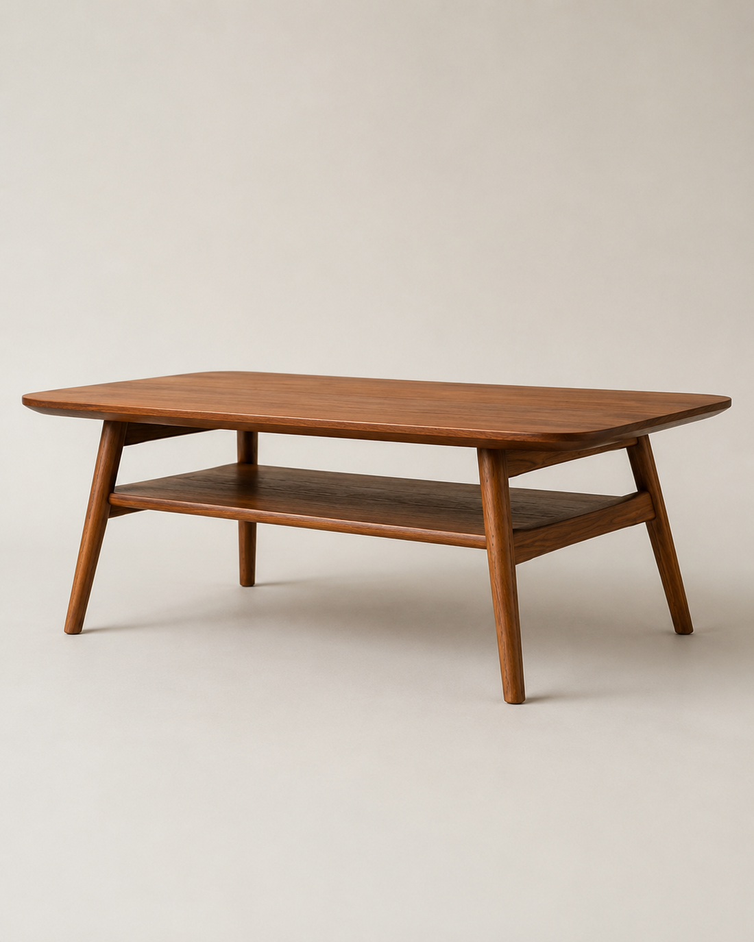 Nova Solid Wood Coffee Table with Open Shelf
