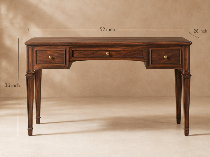 Classic Executive Three Drawer Desk