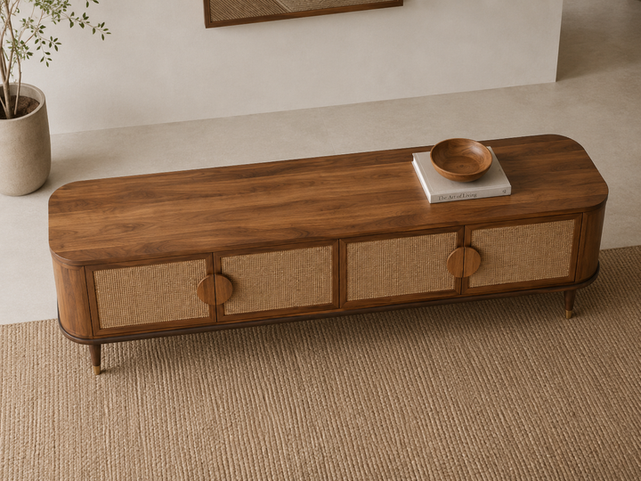 Haven Cane Solid Wood Sideboard