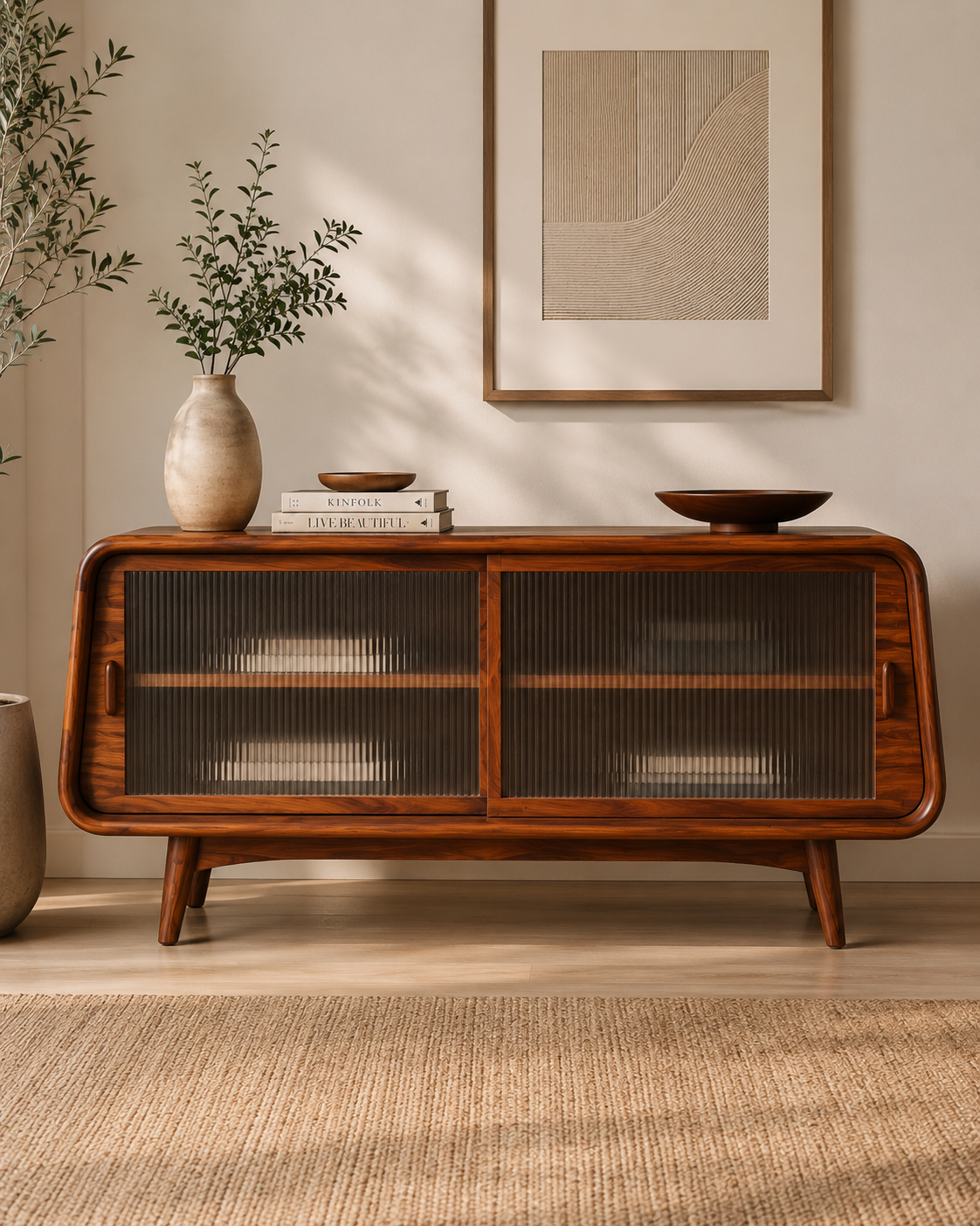Aurora Solid Wood Crockery Cabinet