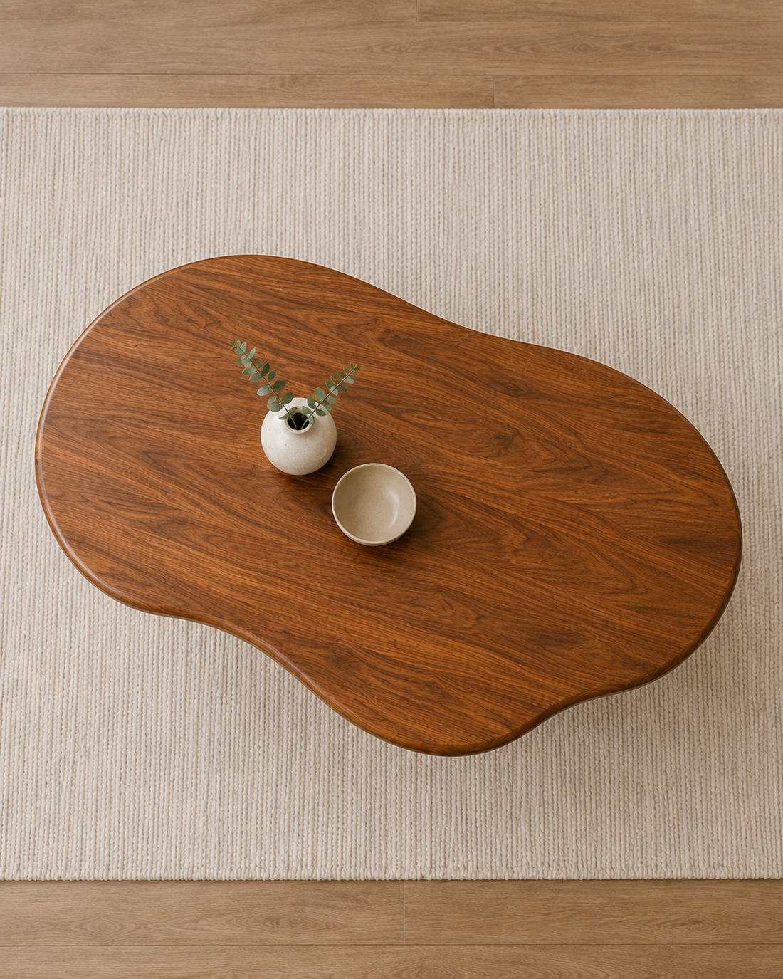 Pebble Edge Solid Wood Coffee Table