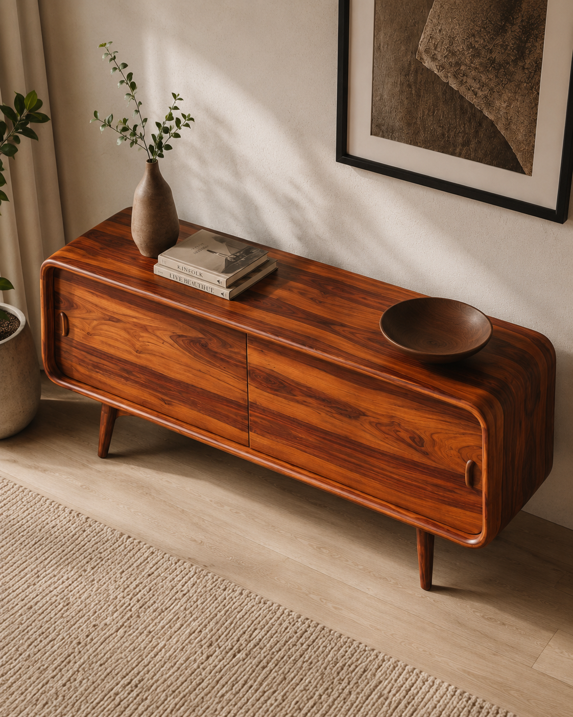 Nordic Curved TV Unit
