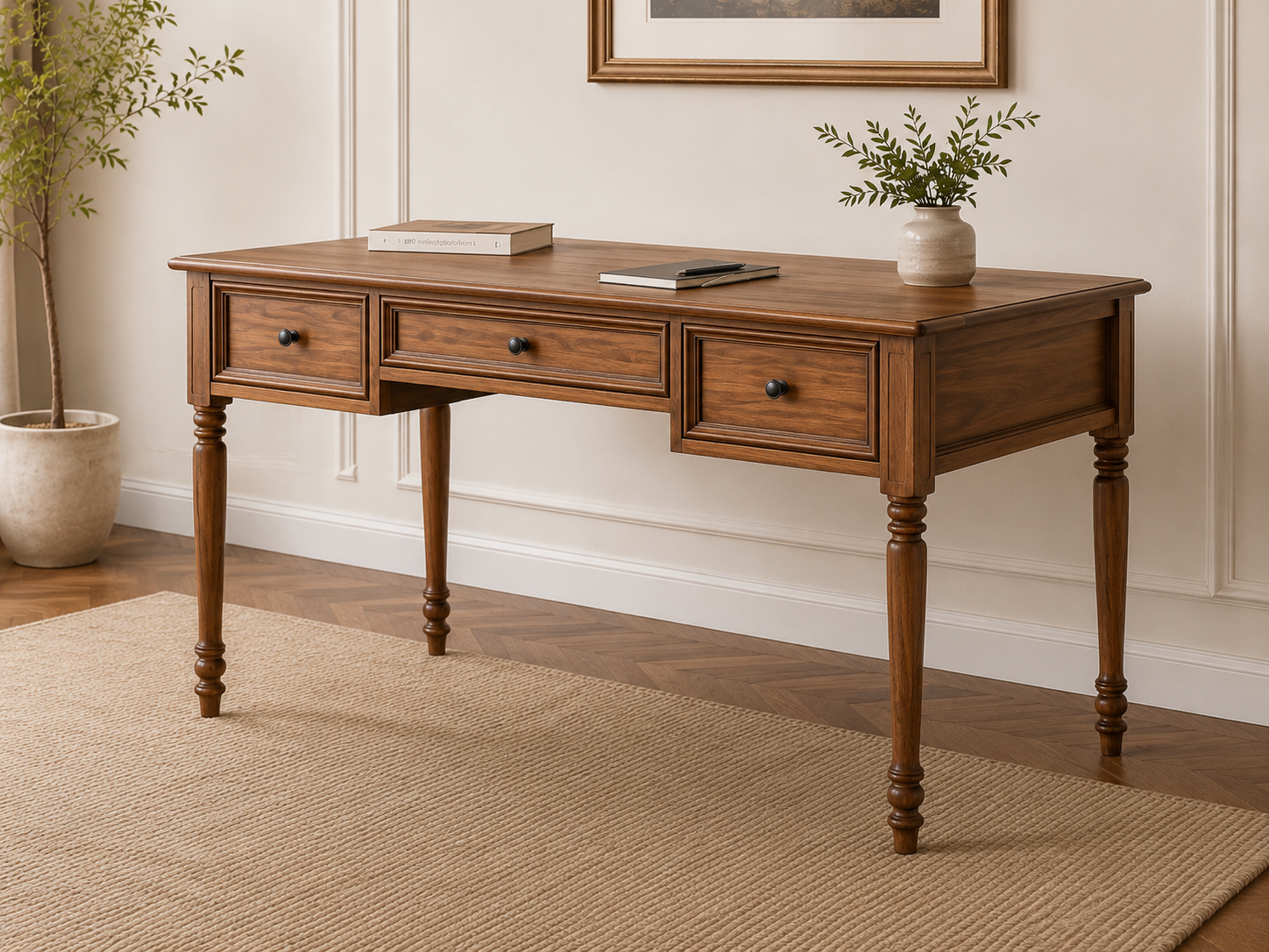Heritage Three Drawer Writing Desk