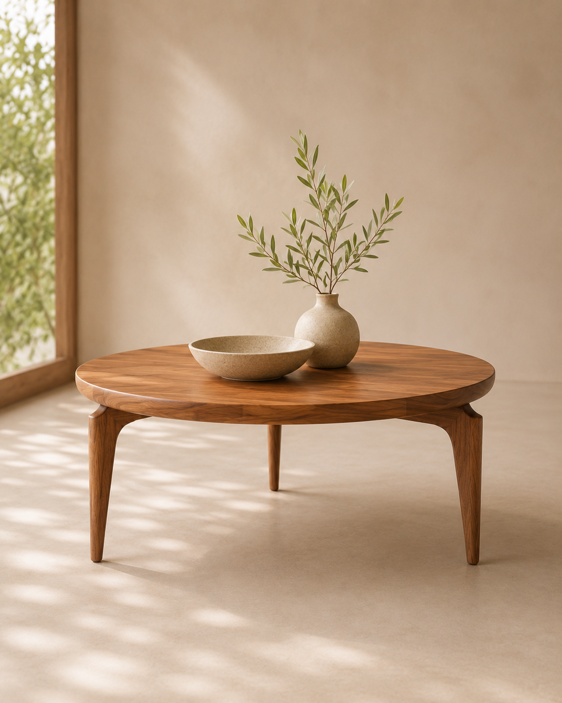 Oslo Round Solid Wood Coffee Table