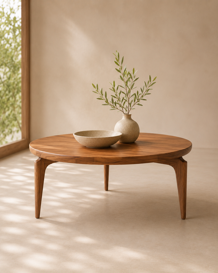 Oslo Round Solid Wood Coffee Table