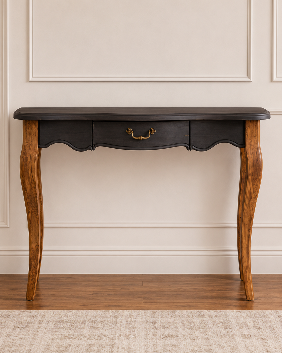 Élan Two-Tone Solid Wood Console Table