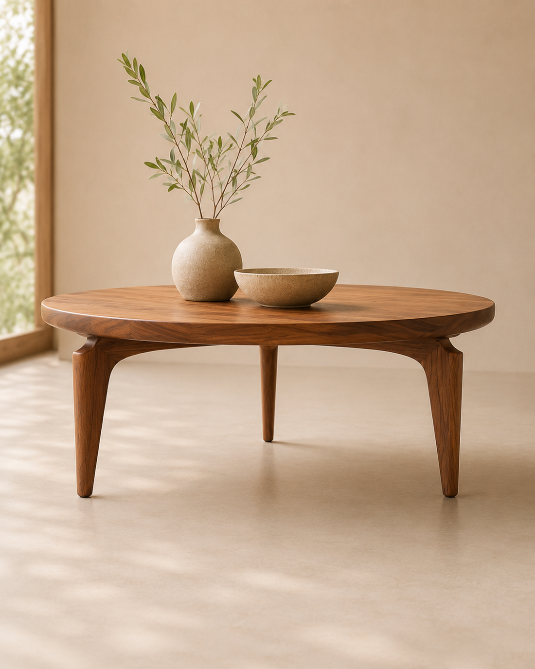 Oslo Round Solid Wood Coffee Table