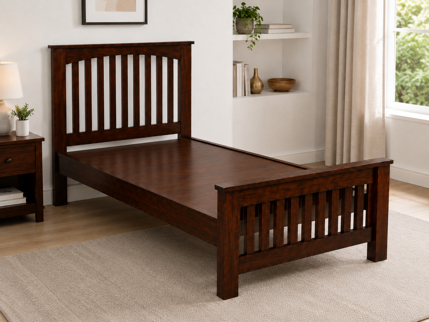 Classic Solid Wood Single Bed
