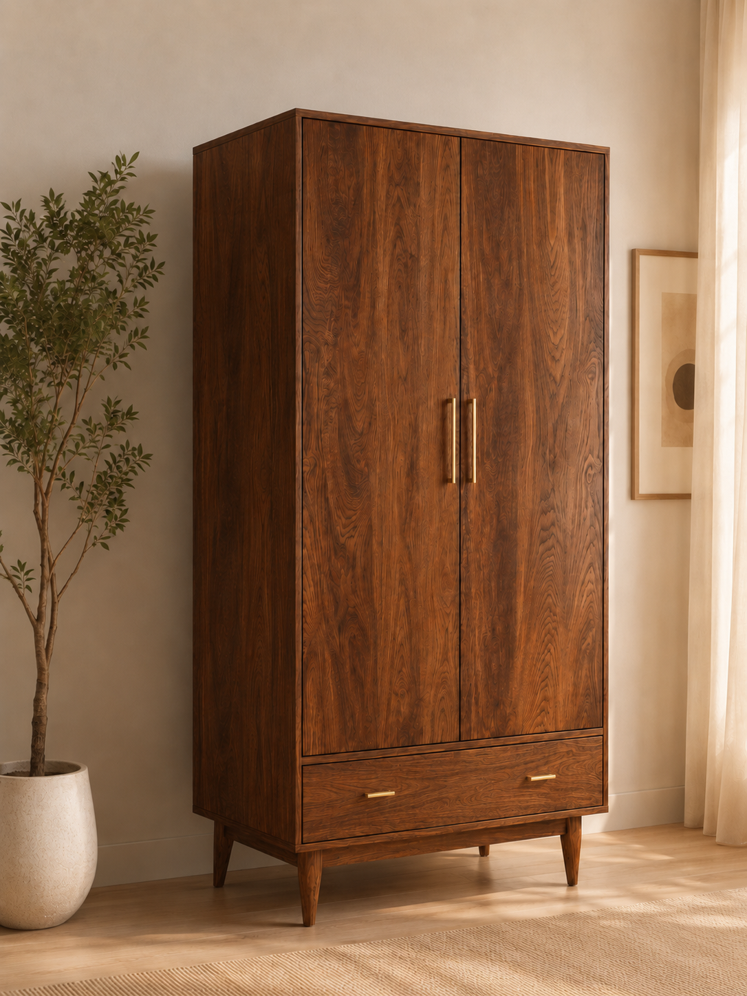 Modern Solid Wood Wardrobe