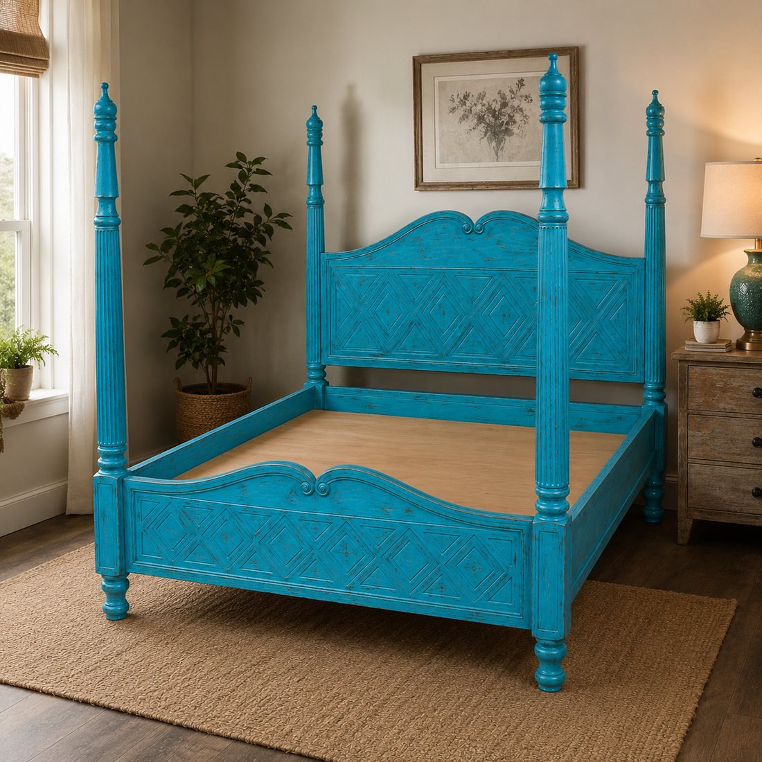 Azure Haven Four Poster Bed