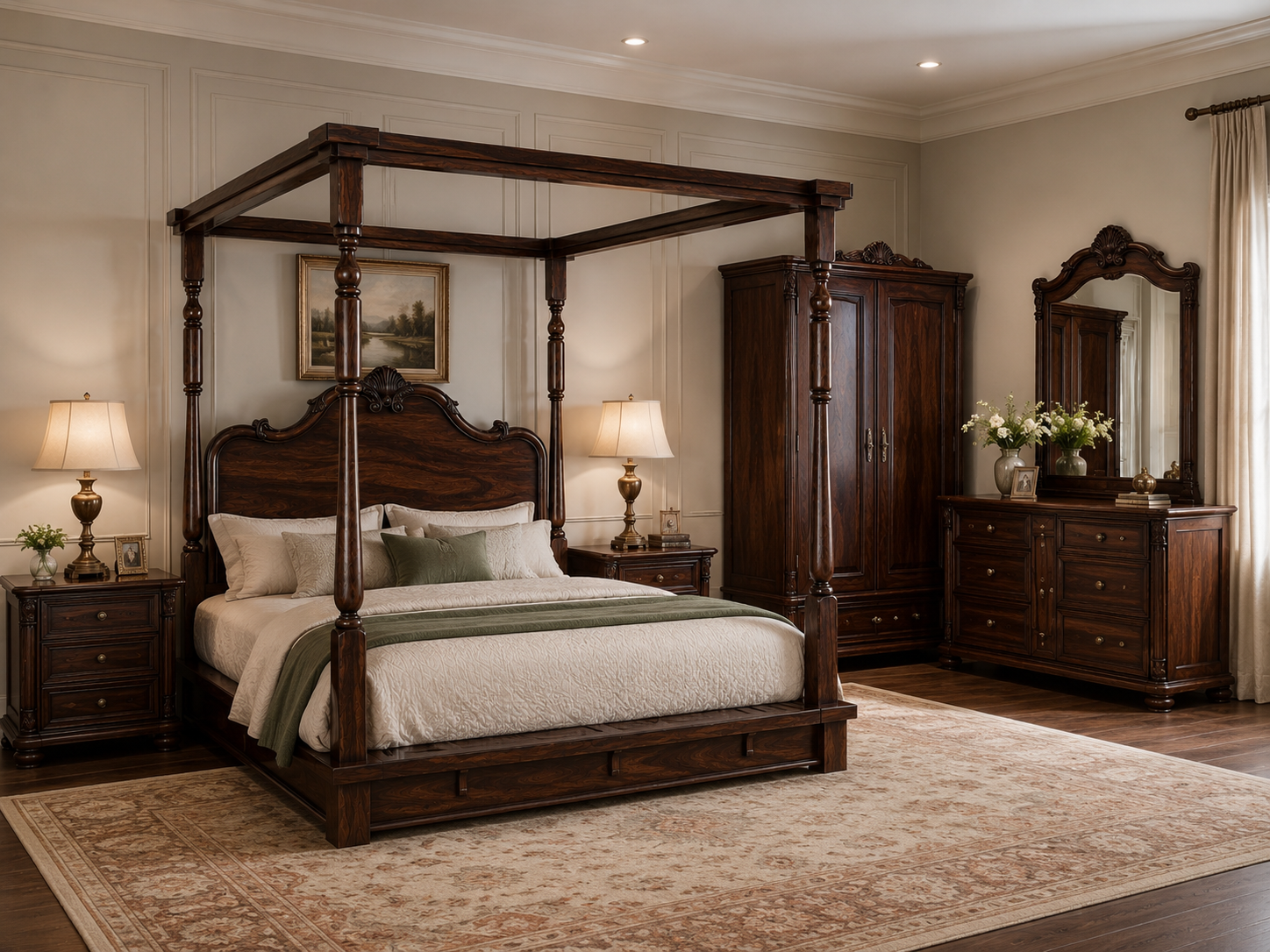 Heritage Canopy Storage Bed