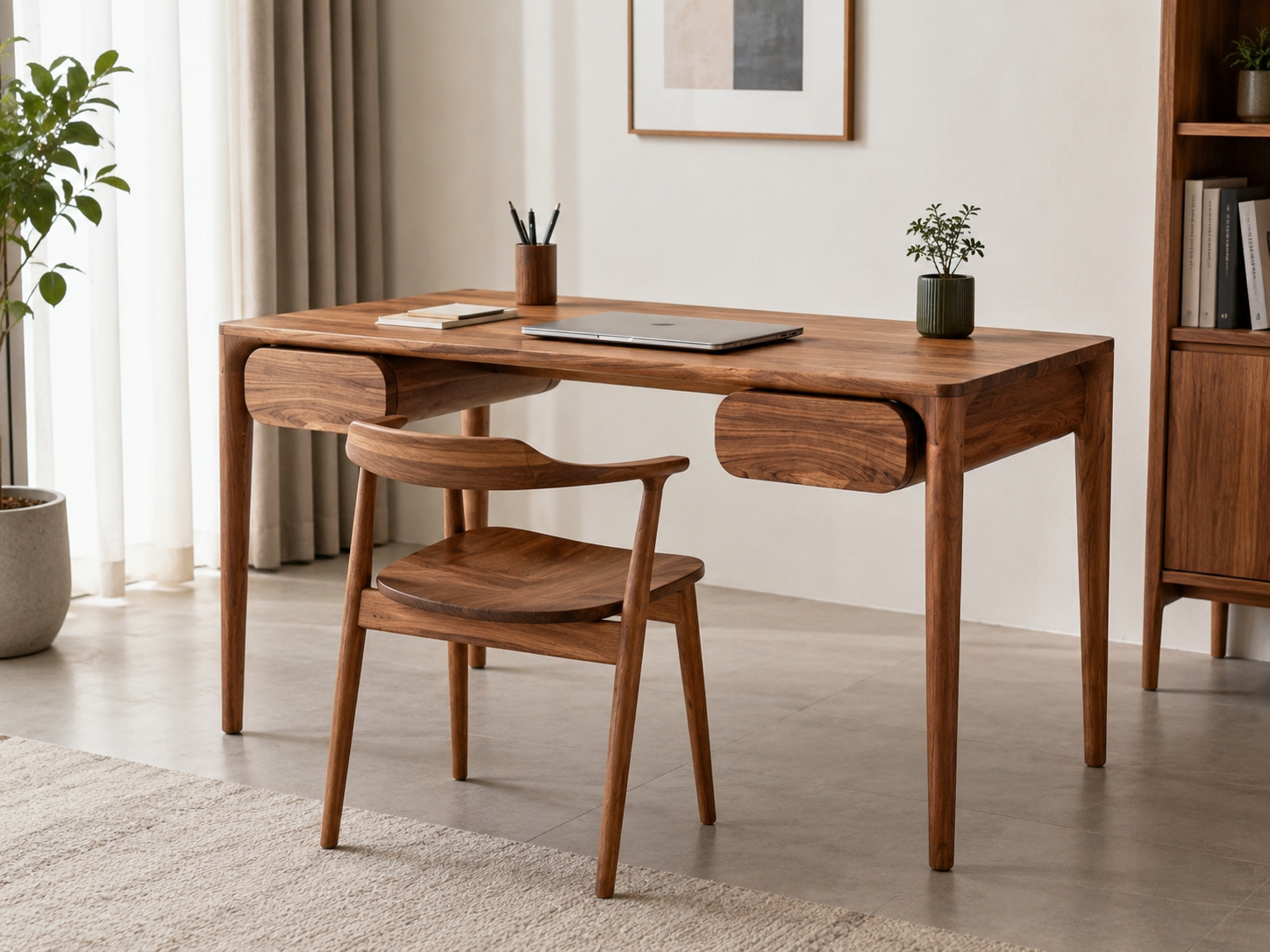 Nordic Dual Drawer Writing Desk