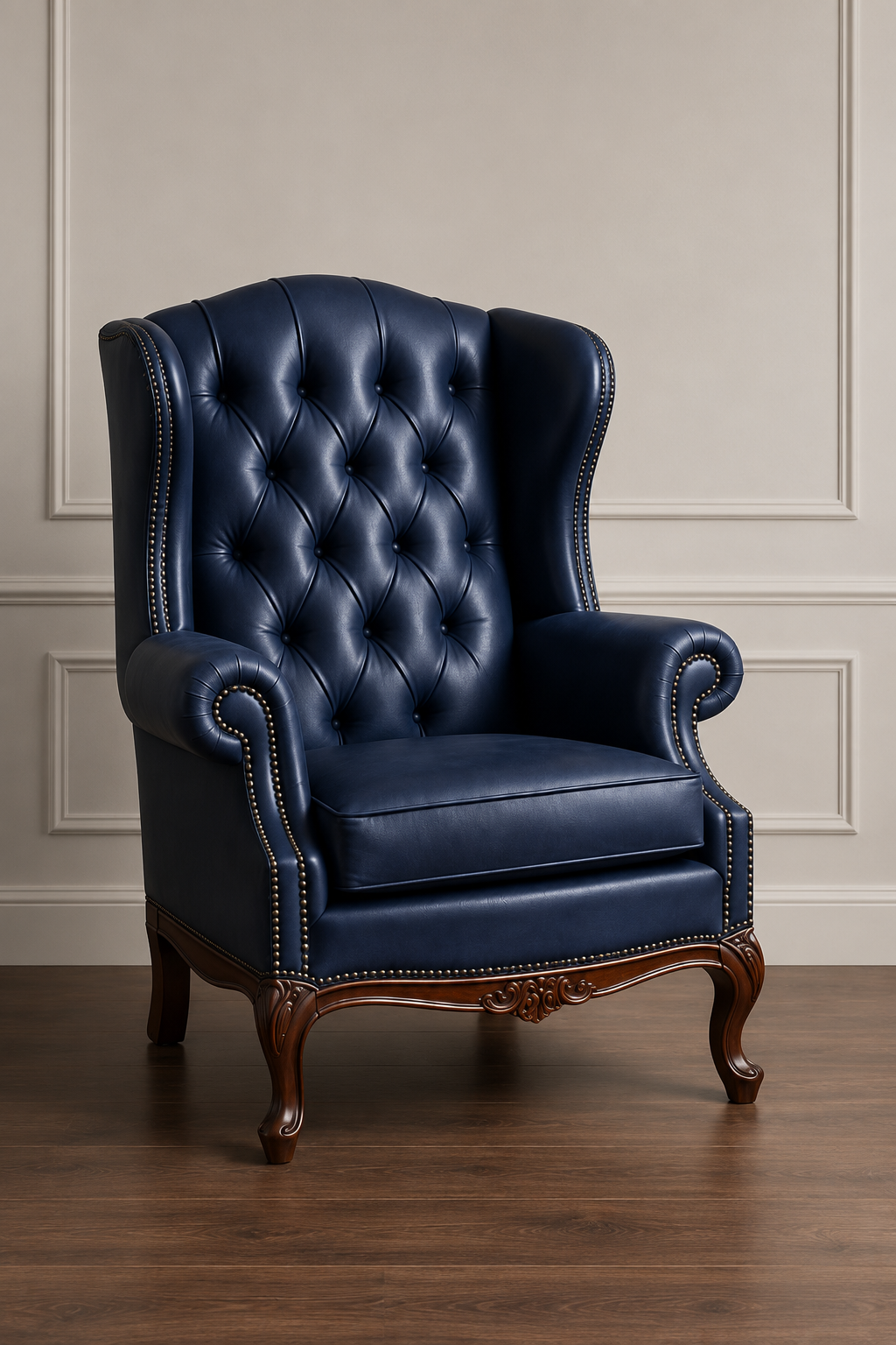 Classic Tufted Wingback Lounge Chair