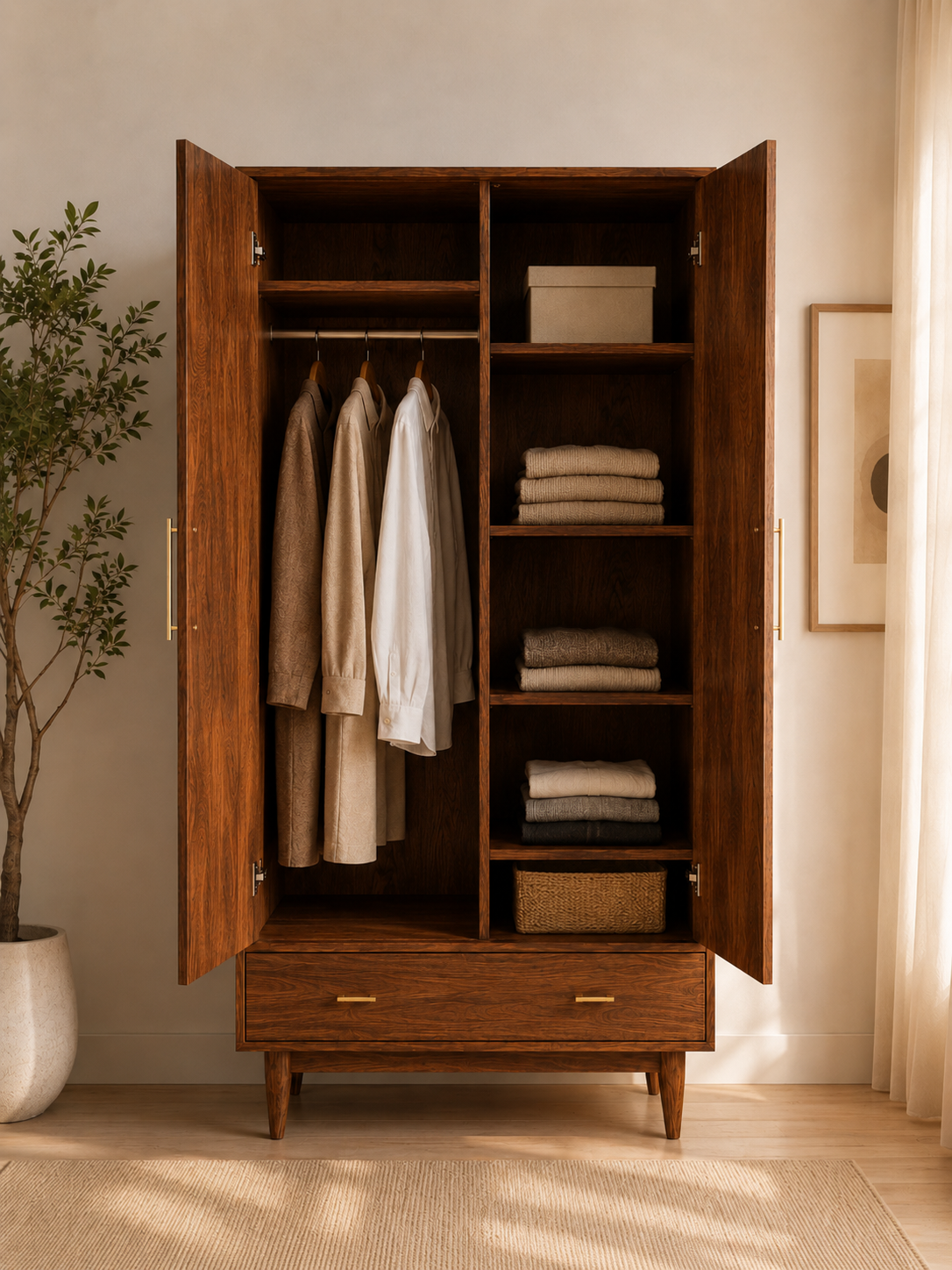 Modern Solid Wood Wardrobe