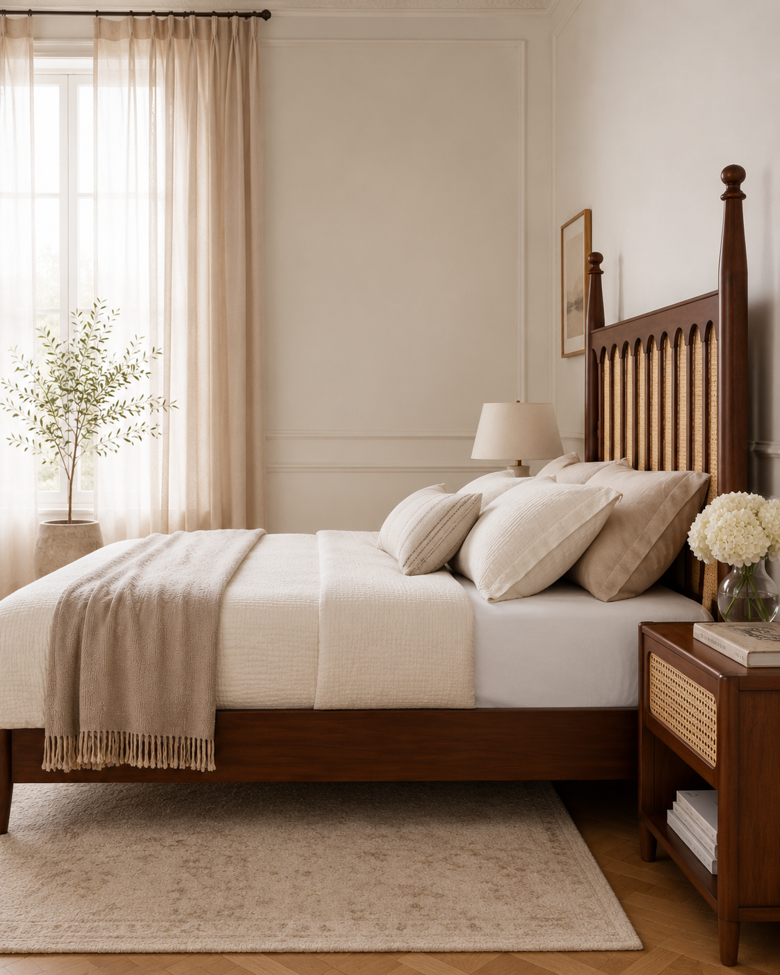 Arden Cane Panel Poster Bed