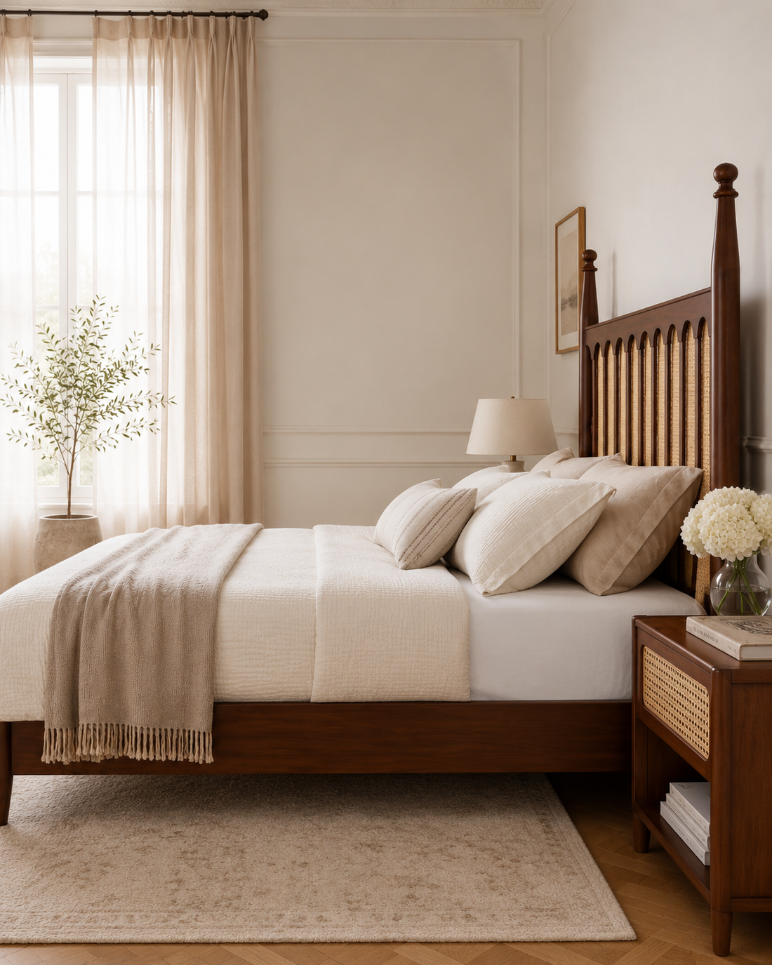 Arden Cane Panel Poster Bed