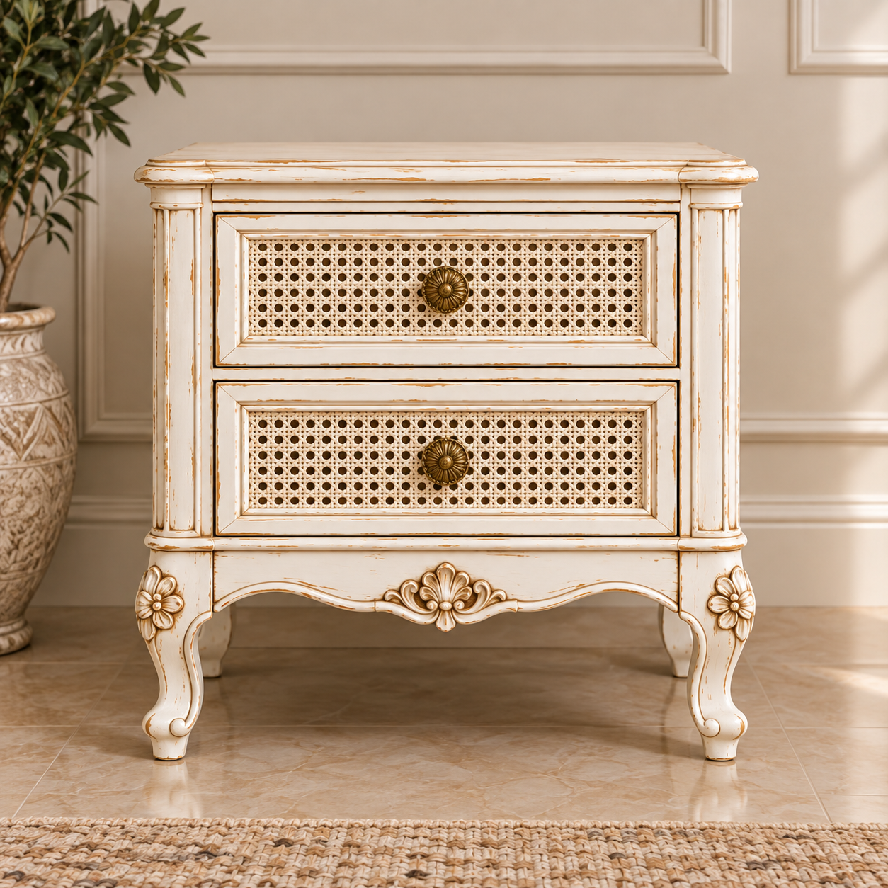 The Rajwara Cane Bedside