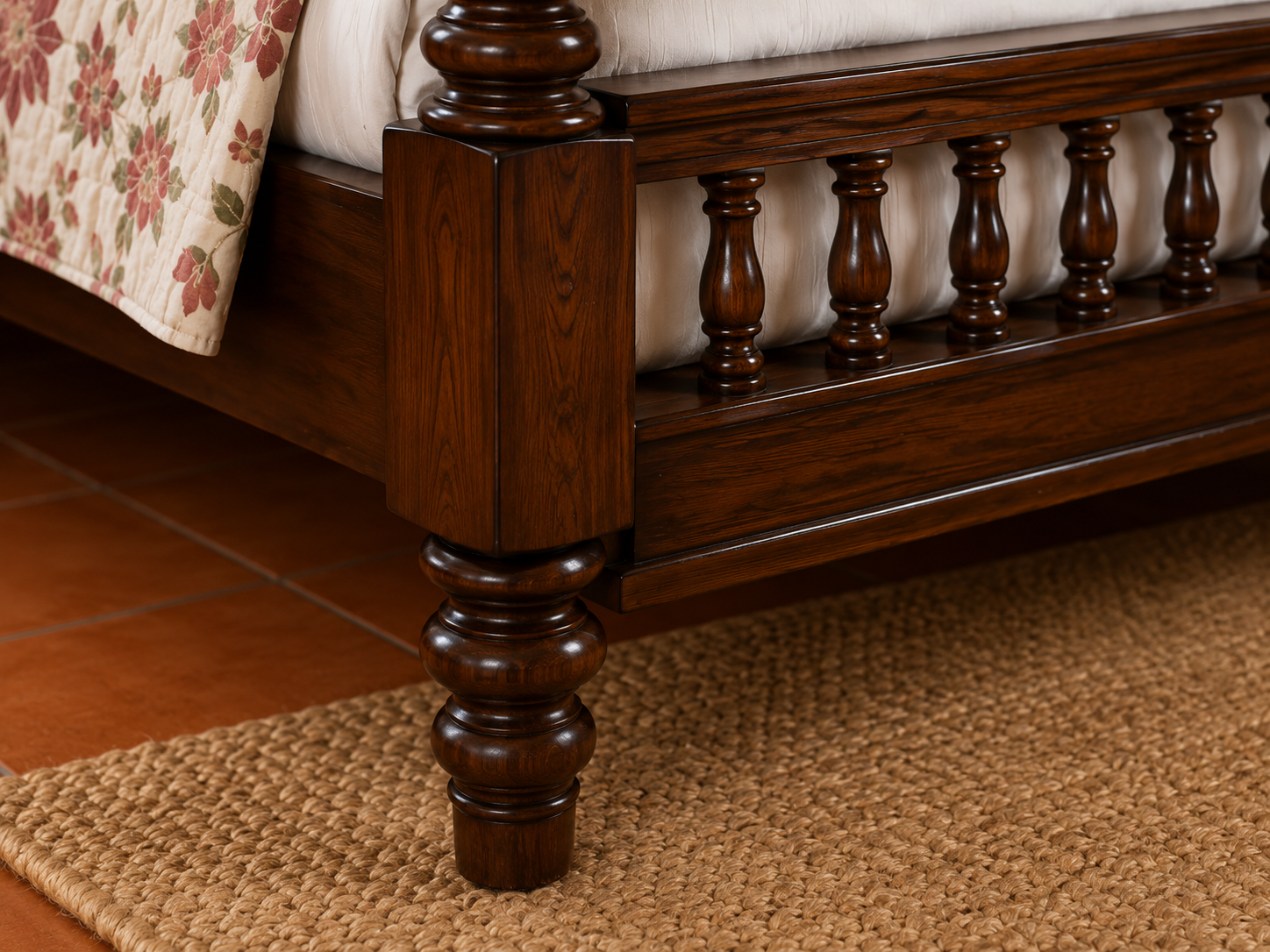 Regal Carved Spindle Poster Bed