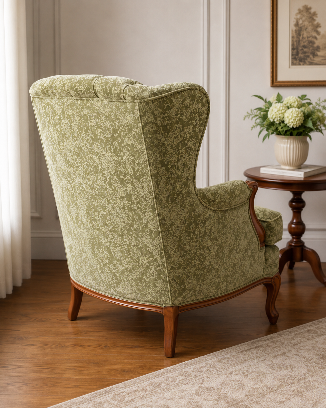Classic Tufted Wingback Lounge Chair