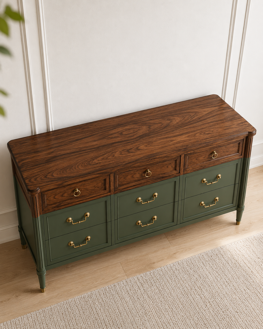 Olive Crest Solid Wood Sideboard