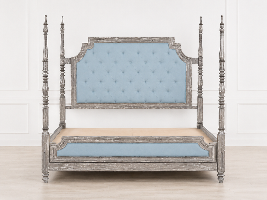 Serenity Upholstered Four Poster Bed
