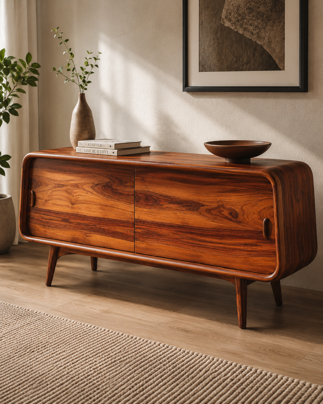 Nordic Curved TV Unit