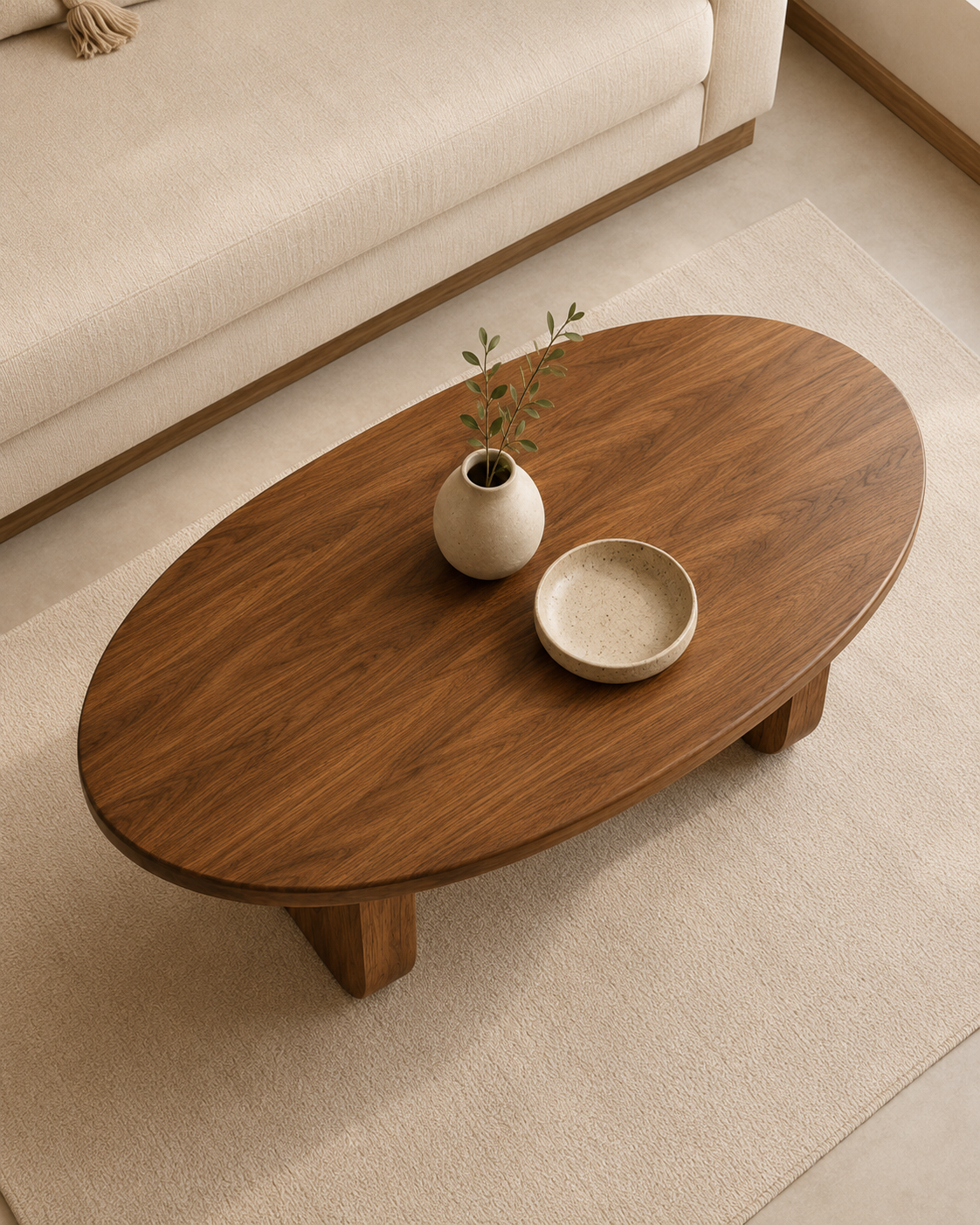 Aurelia Sculpted Solid Wood Coffee Table