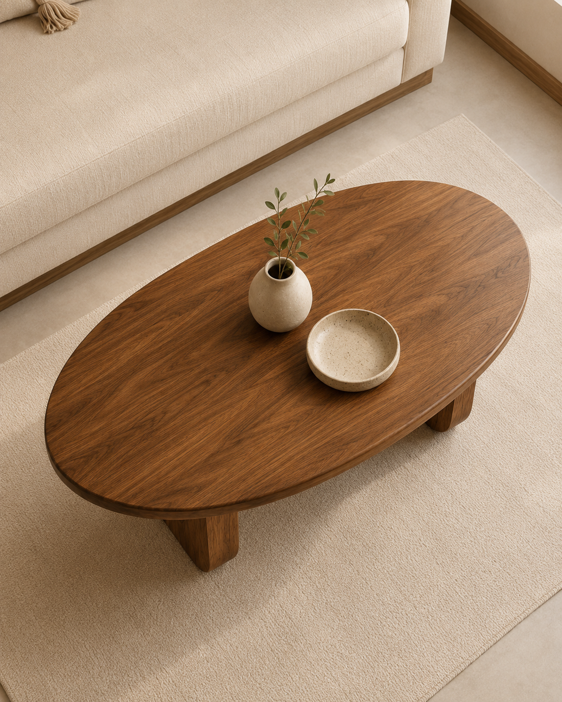Aurelia Sculpted Solid Wood Coffee Table