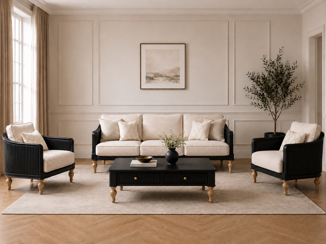 Modern Luxury Living Room Sofa Set (3+1+1)