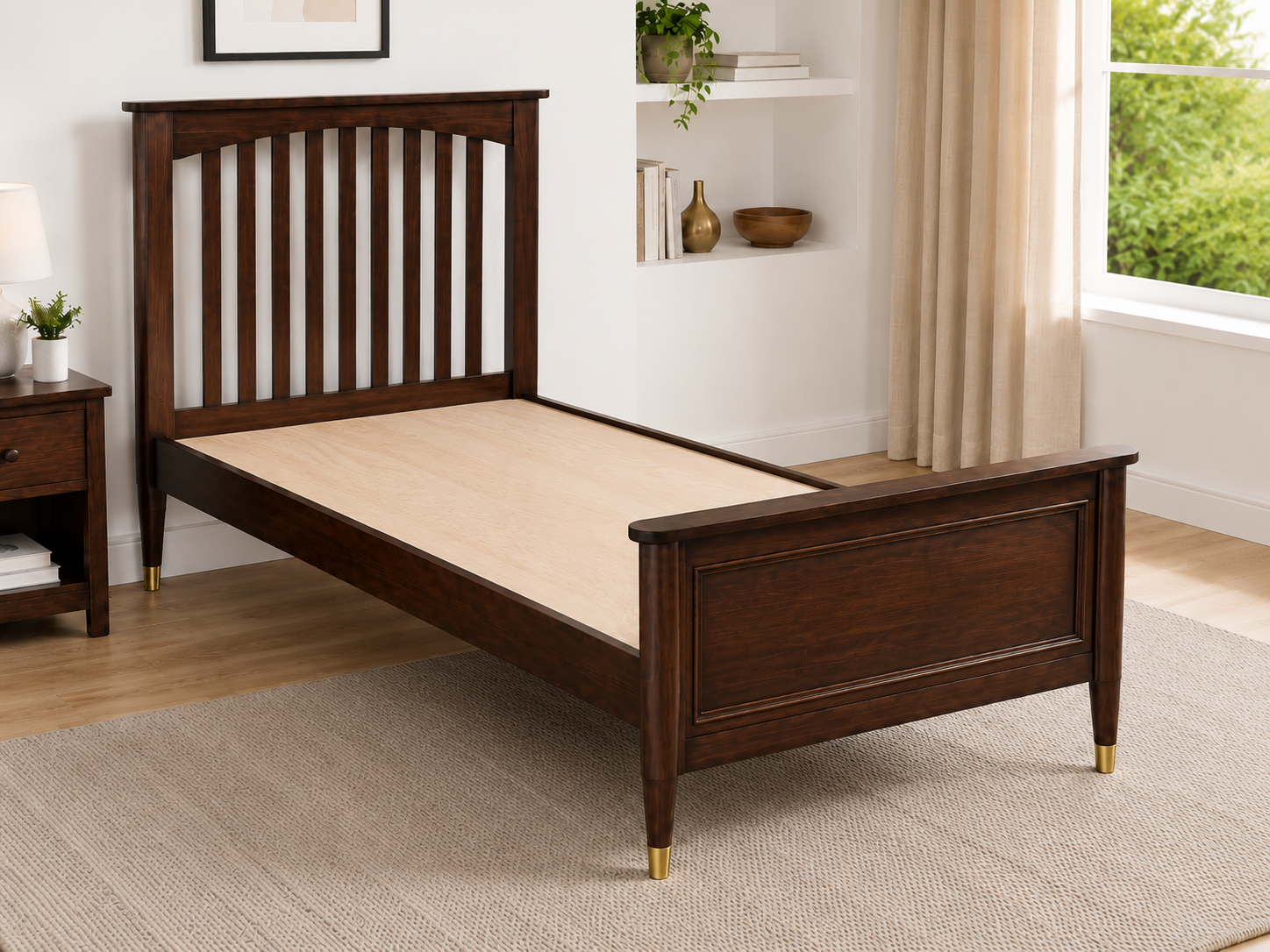 Classic Solid Wood Single Bed