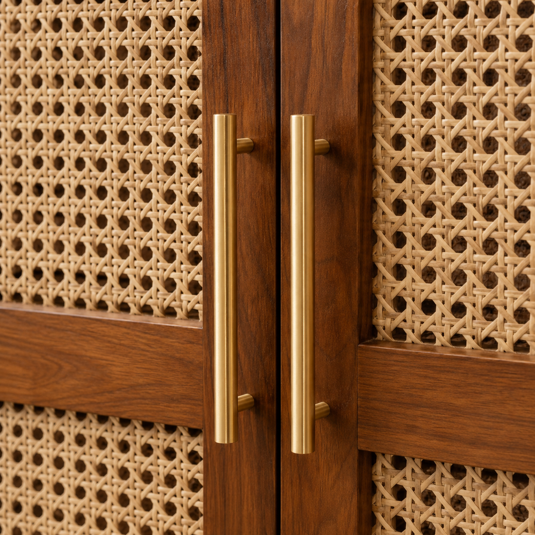 Cane Front Wooden Wardrobe
