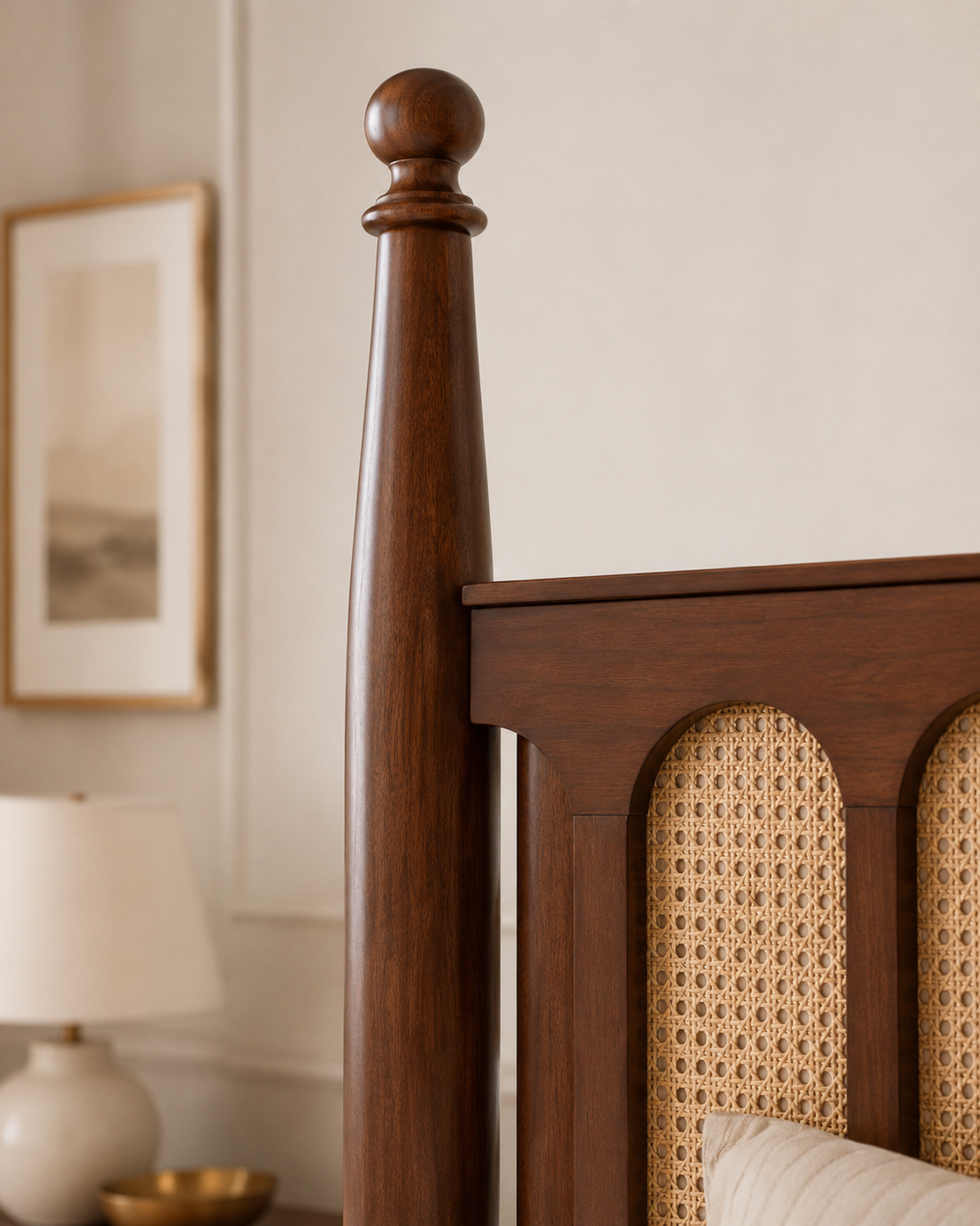Arden Cane Panel Poster Bed