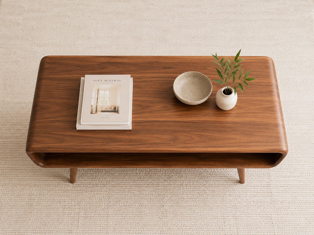 Luna Modern Solid Wood Coffee Table