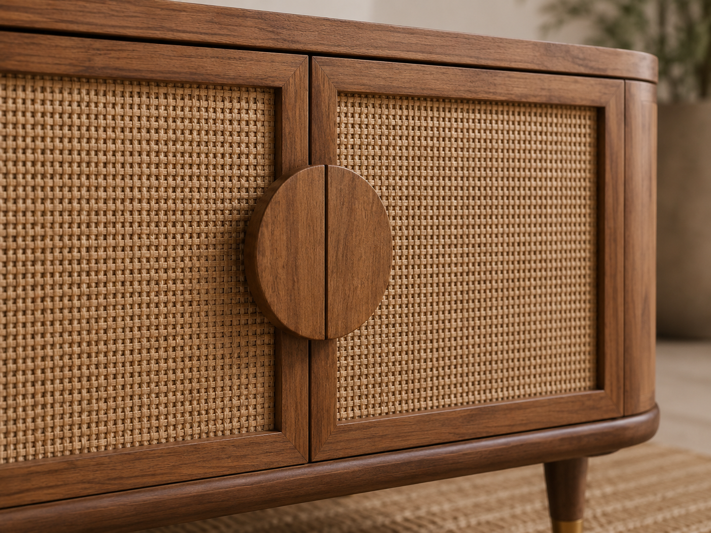 Haven Cane Solid Wood Sideboard