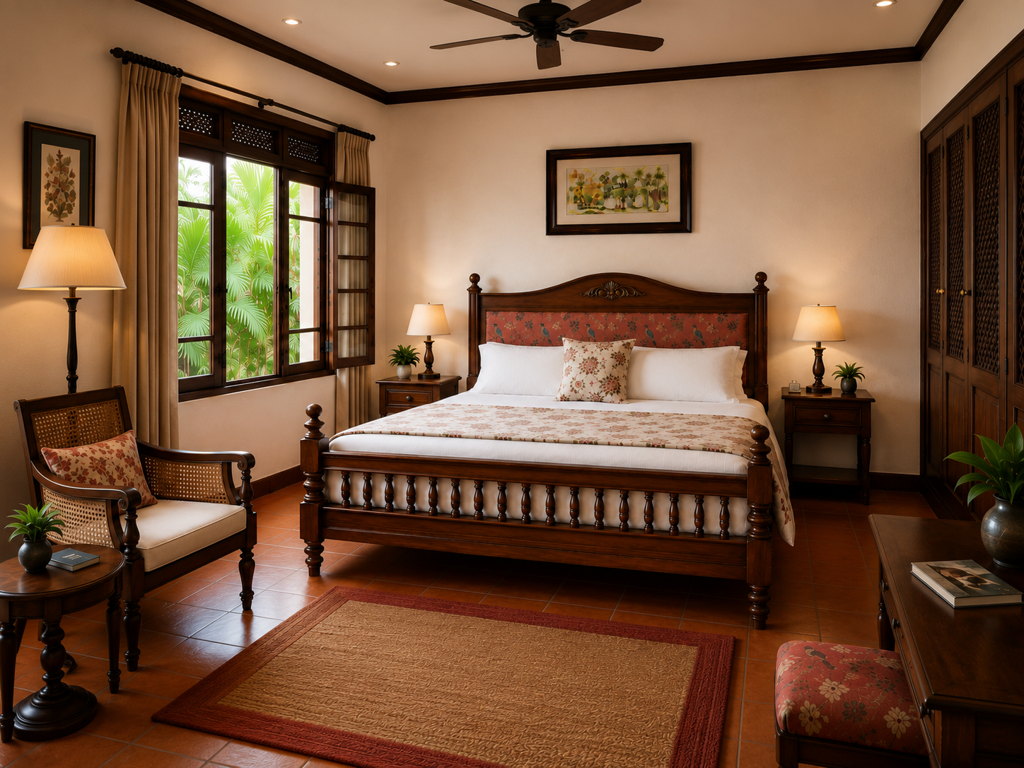 Regal Carved Spindle Poster Bed