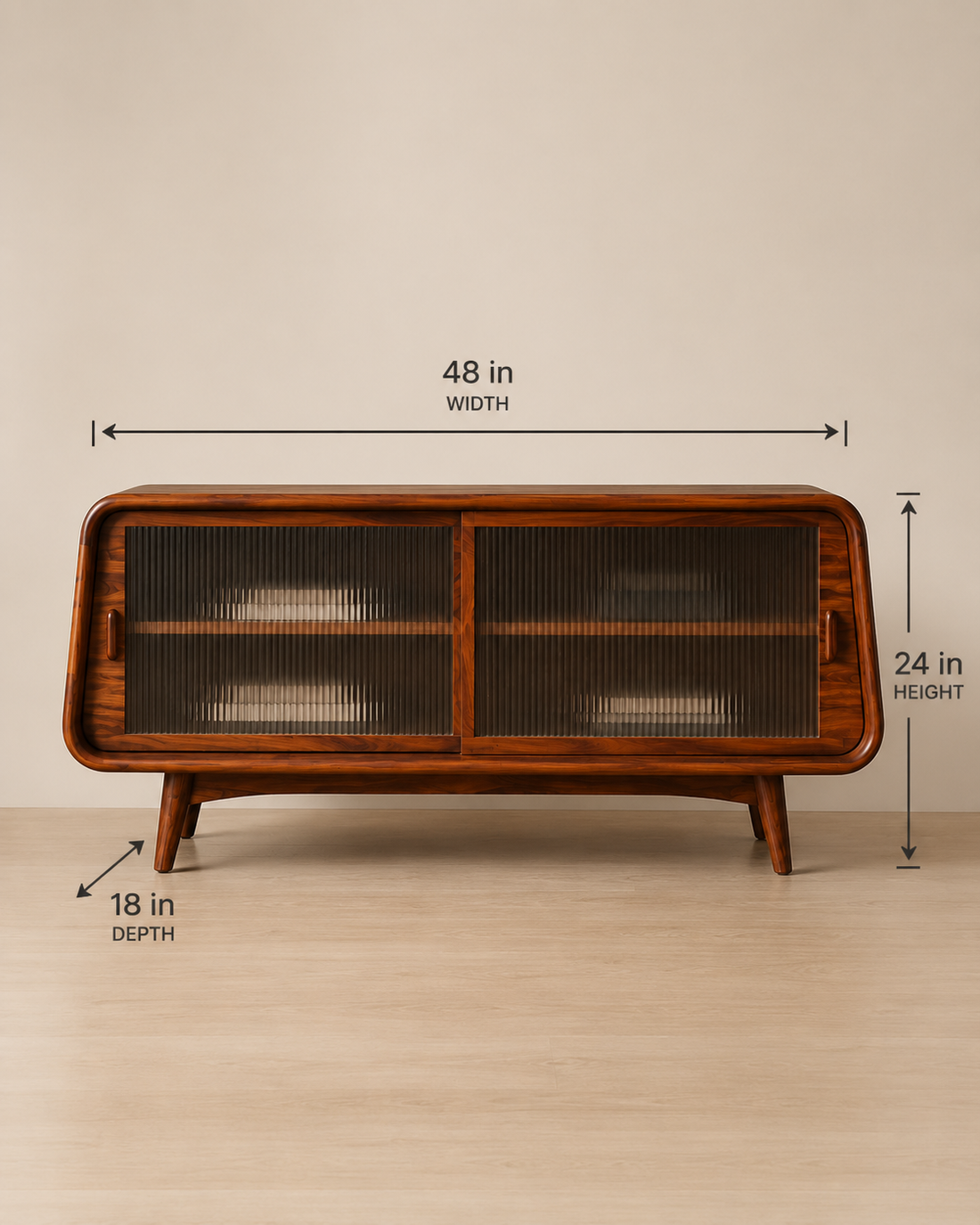 Nordic Glass Door TV Unit