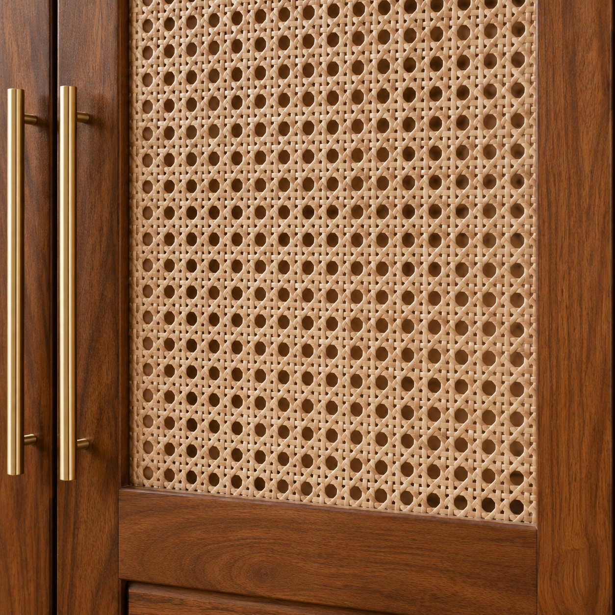 Cane Front Wooden Wardrobe