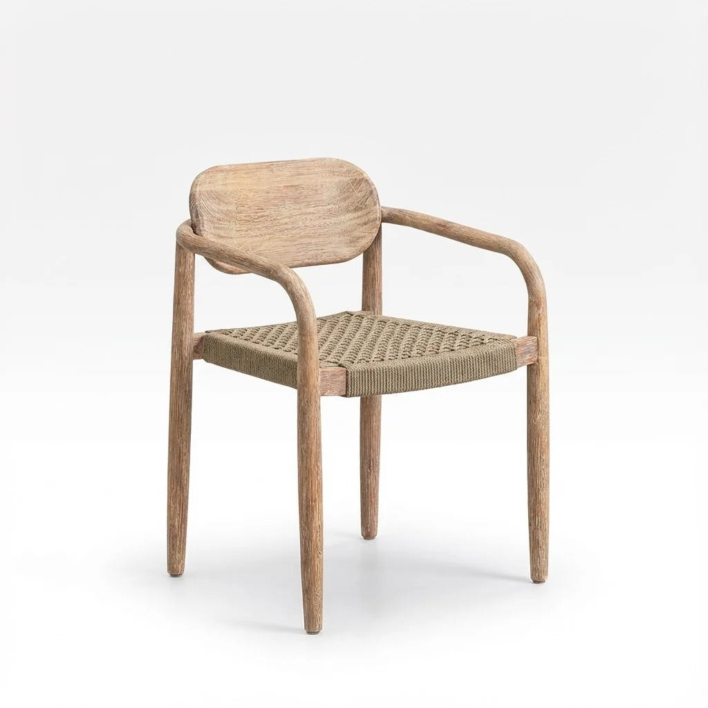 Gatlin Wooden Dining Chair with Armrests