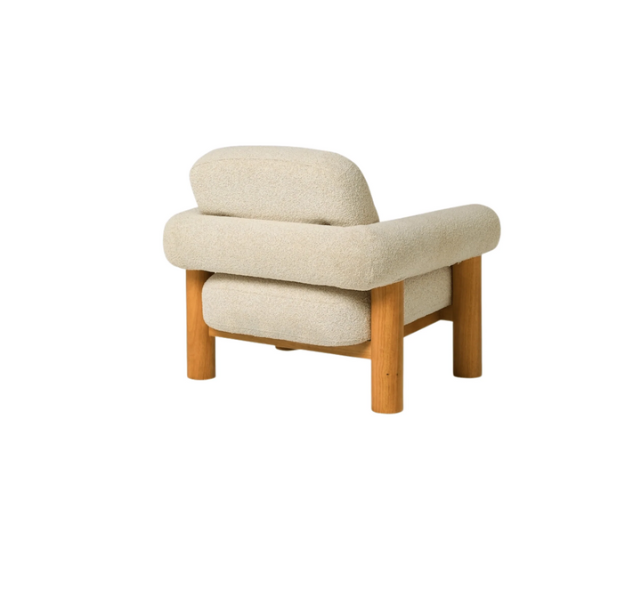 Casa Wooden Plush Armchair