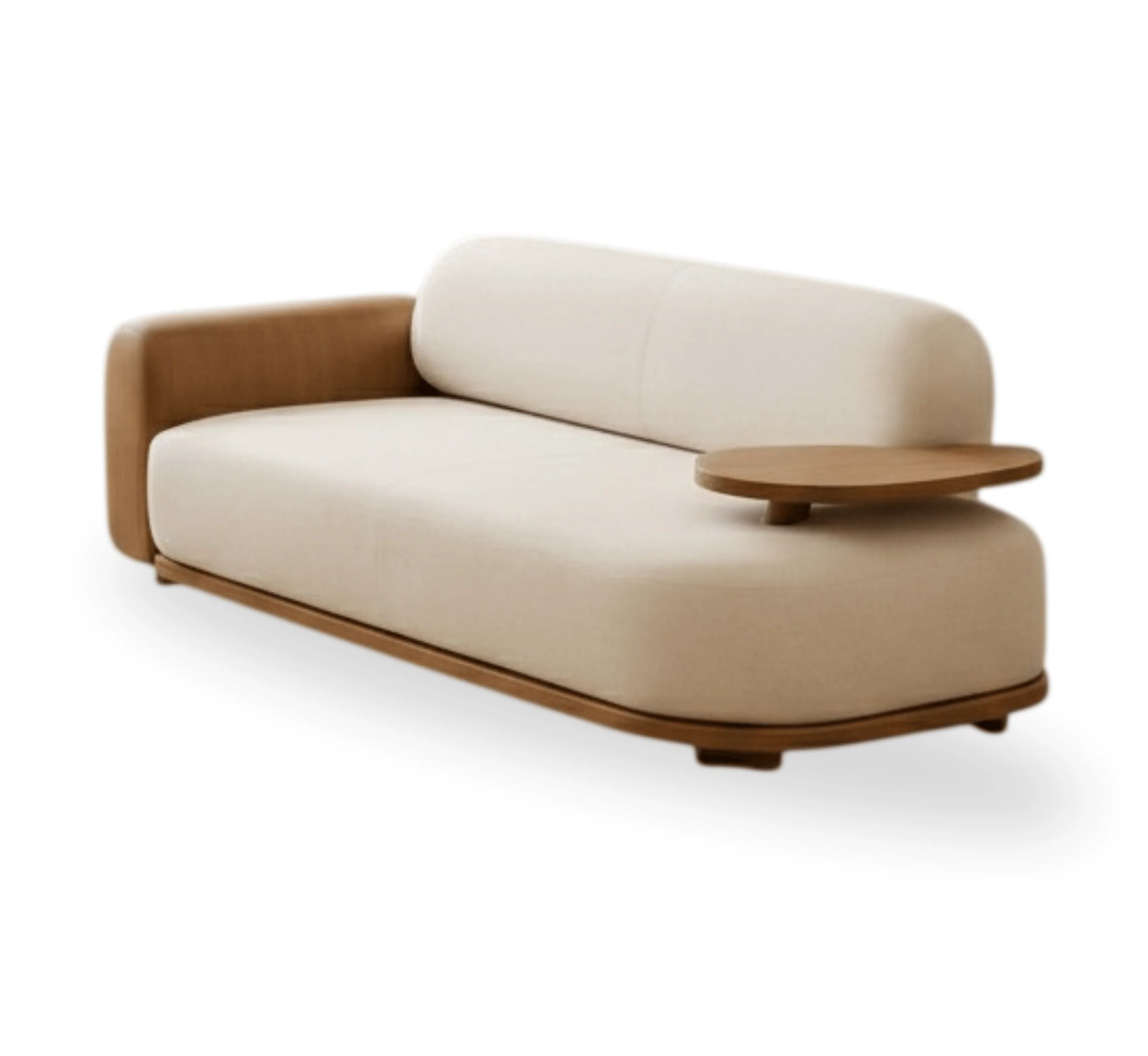 Monte Plush Wooden Upholstered Sofa Set