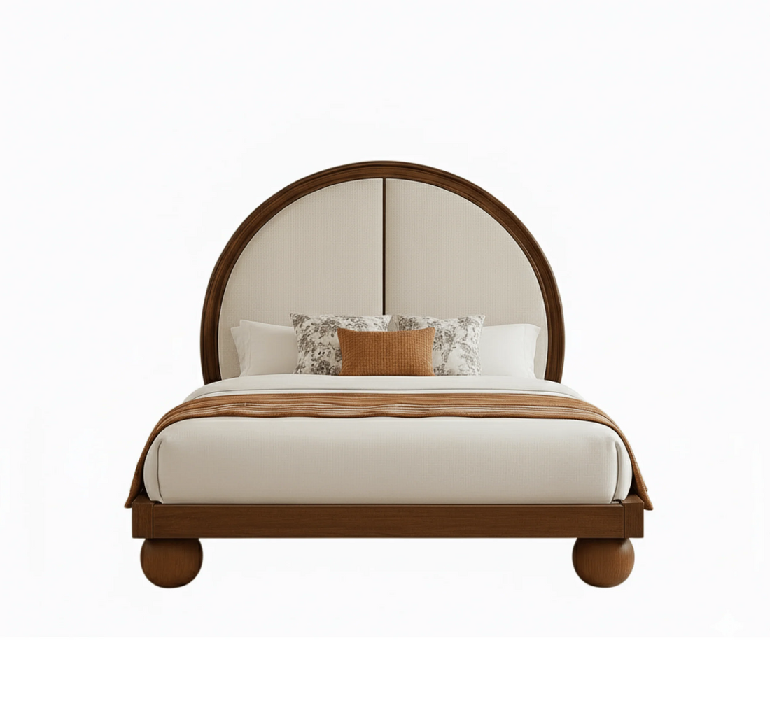 Solid Wood Upholstered Bed