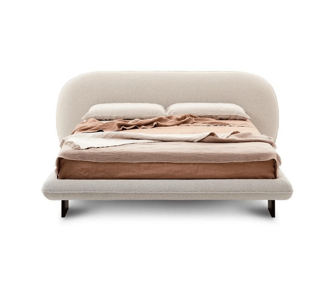 Plush Solid Wood Upholstered Bed