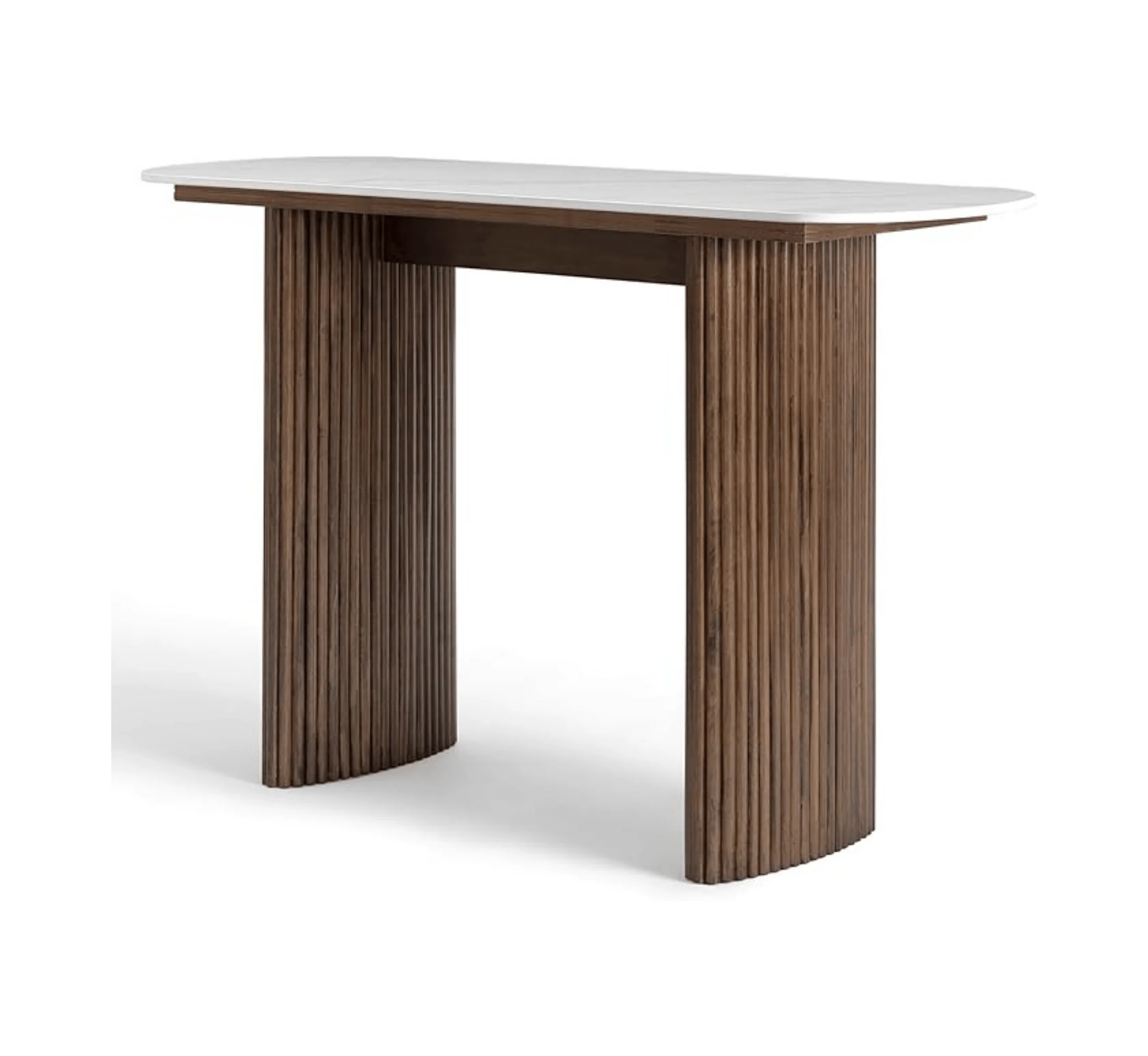 Sula Wooden Marble-Top Console Table