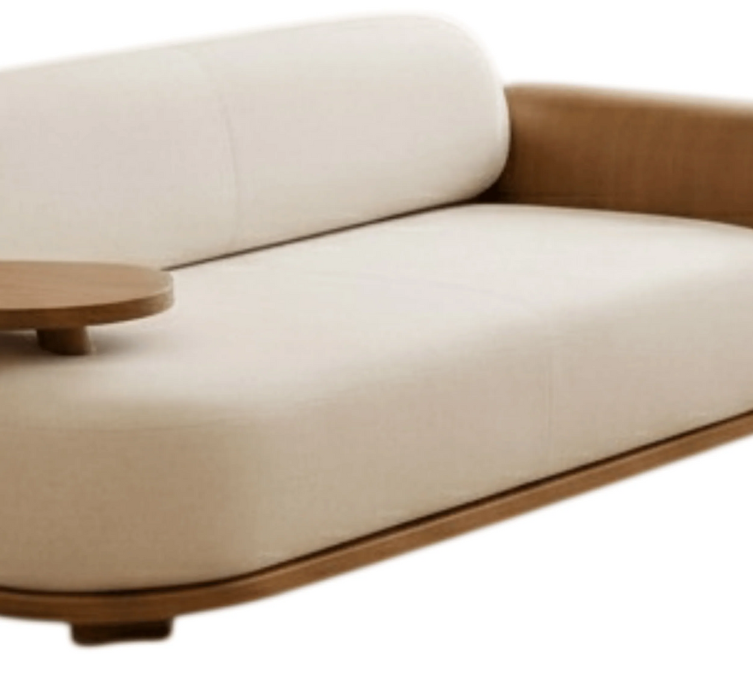 Monte Plush Wooden Upholstered Sofa Set