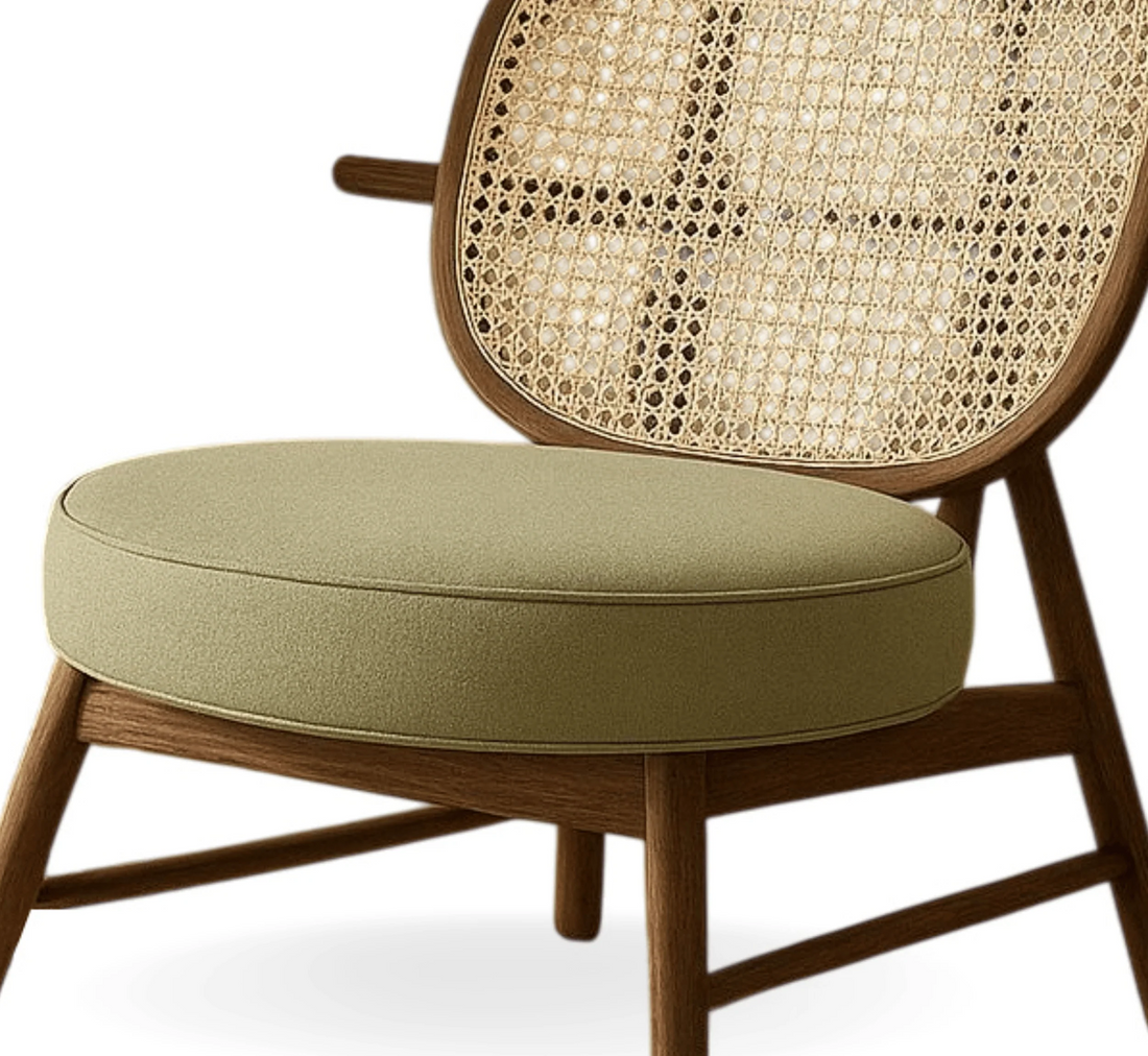 Abby Wooden Plush Armchair