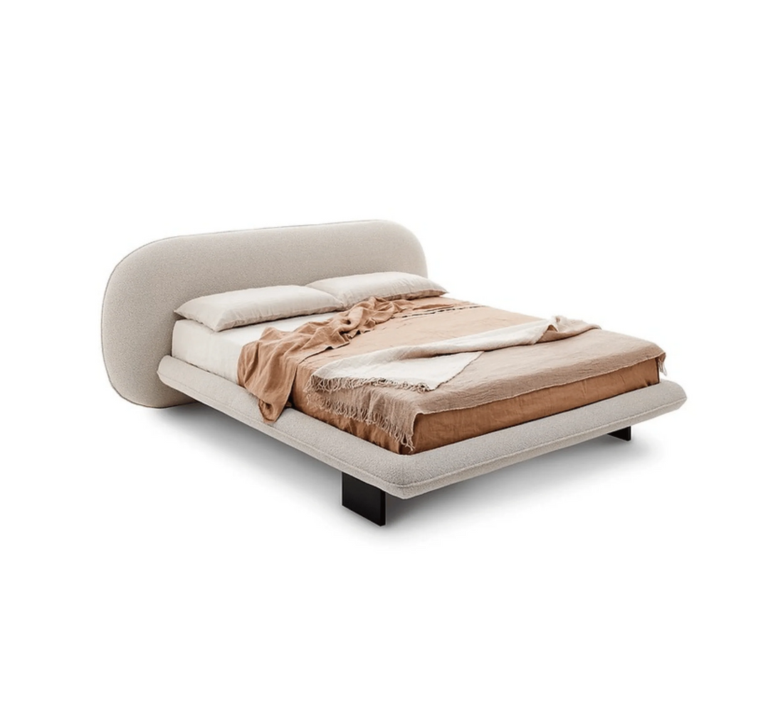 Plush Solid Wood Upholstered Bed