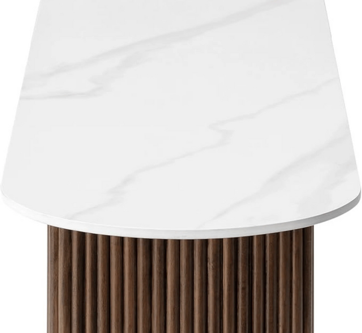 Sula Wooden Marble-Top Console Table