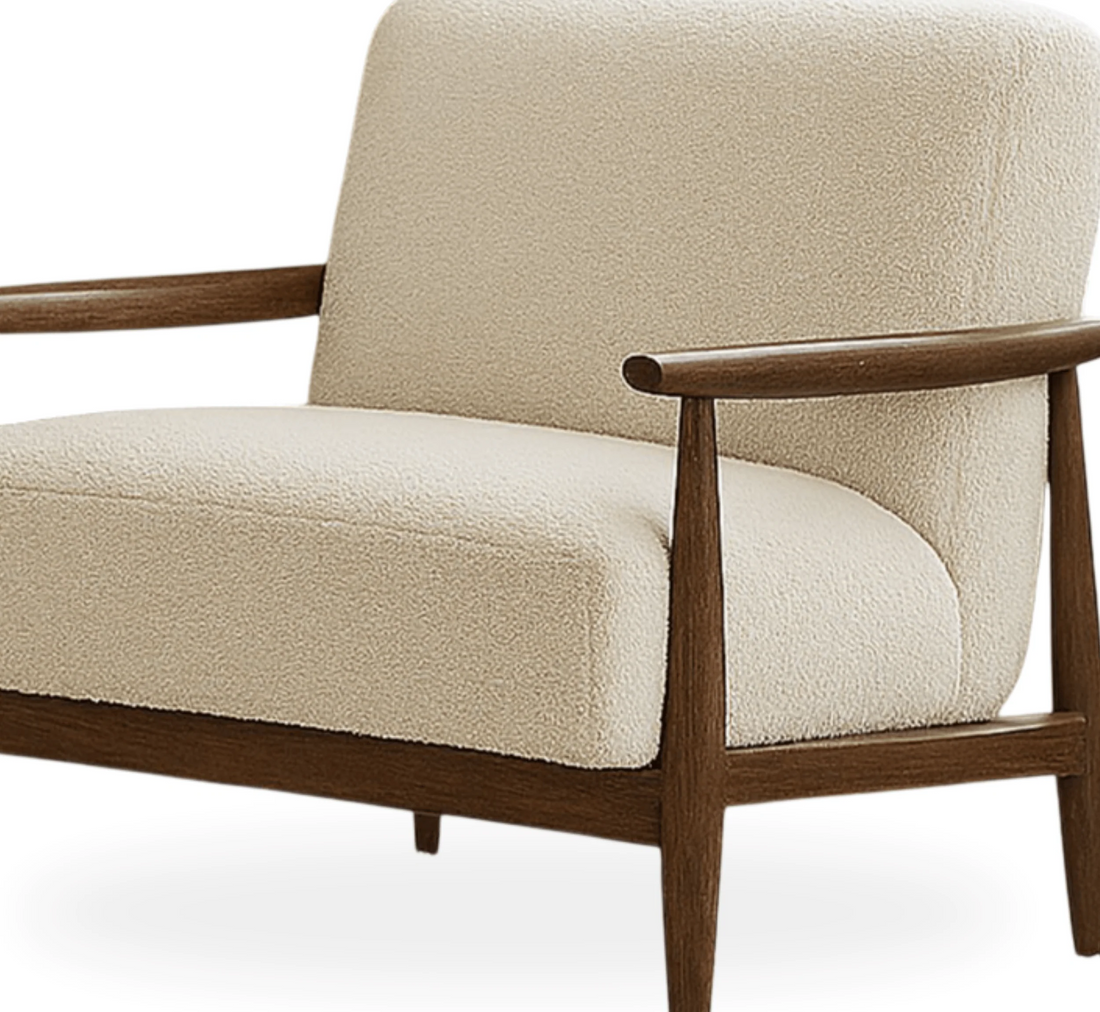 Kiyan Wooden Plush Armchair