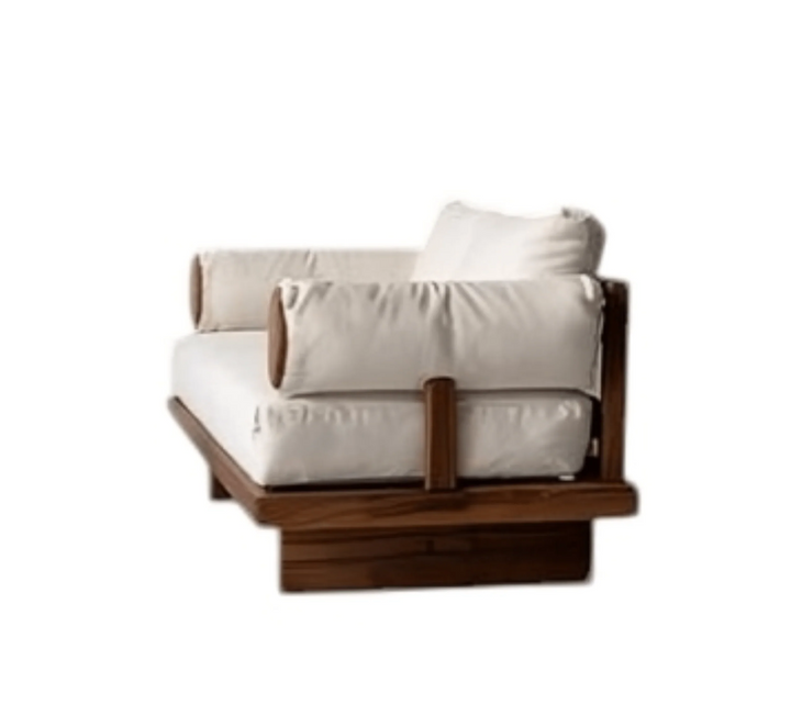 Swiss Wooden Plush Sofa